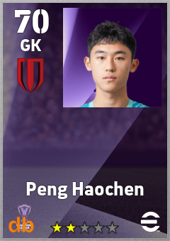 Peng Haochen — GK, OVR 70, MAX 70