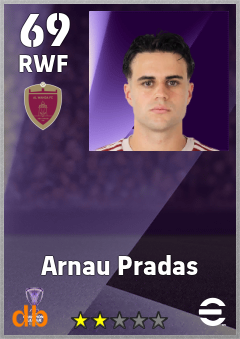 Arnau Pradas — RWF, OVR 69, MAX 69
