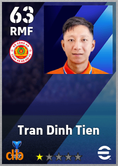 Tran Dinh Tien — RMF, OVR 63, MAX 63