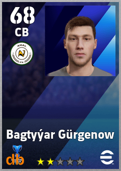 Bagtyýar Gürgenow — CB, OVR 68, MAX 68