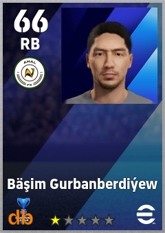 Bäşim Gurbanberdiýew — RB, OVR 66, MAX 66