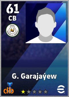 G. Garajaýew — CB, OVR 61, MAX 61