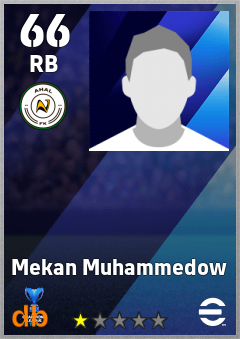 Mekan Muhammedow — RB, OVR 66, MAX 66
