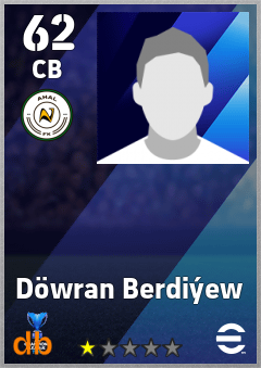 Döwran Berdiýew — CB, OVR 62, MAX 62