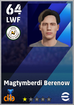 Magtymberdi Berenow — LWF, OVR 64, MAX 64