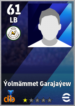 Ýolmämmet Garajaýew — LB, OVR 61, MAX 61
