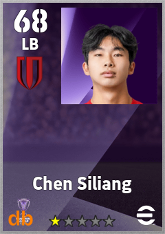 Chen Siliang — LB, OVR 68, MAX 68