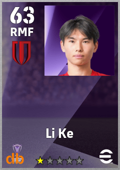 Li Ke — RMF, OVR 63, MAX 63
