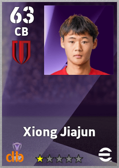 Xiong Jiajun — CB, OVR 63, MAX 63