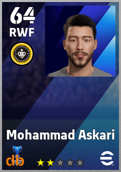 Mohammad Askari — RWF, OVR 64, MAX 64