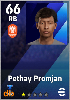 Pethay Promjan — RB, OVR 66, MAX 66