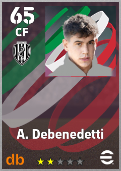 A. Debenedetti — CF, OVR 65, MAX 65