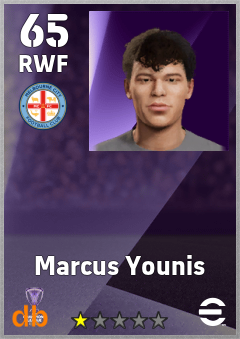 Marcus Younis — RWF, OVR 65, MAX 65
