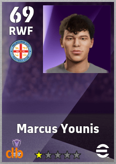 Marcus Younis — RWF, OVR 69, MAX 69