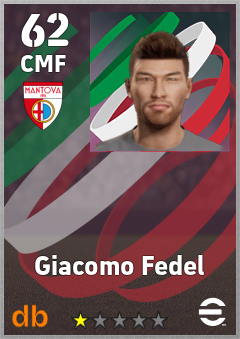 Giacomo Fedel — CMF, OVR 62, MAX 62