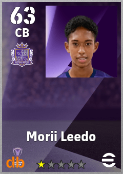 Morii Leedo — CB, OVR 63, MAX 63