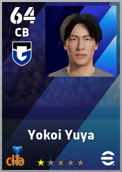 Yokoi Yuya — CB, OVR 64, MAX 64