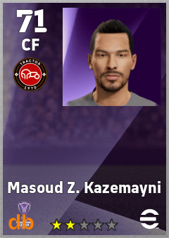 Masoud Z. Kazemayni — CF, OVR 71, MAX 71