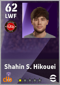 Shahin S. Hikouei — LWF, OVR 62, MAX 62