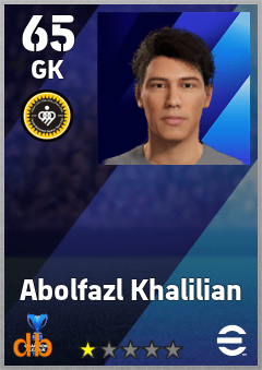 Abolfazl Khalilian — GK, OVR 65, MAX 65