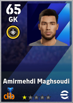 Amirmehdi Maghsoudi — GK, OVR 65, MAX 65