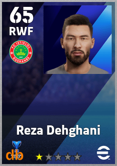 Reza Dehghani — RWF, OVR 65, MAX 65