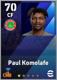 Paul Komolafe — CF, OVR 70, MAX 70