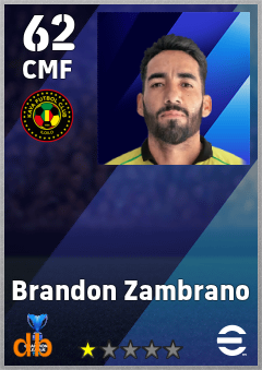 Brandon Zambrano — CMF, OVR 62, MAX 62