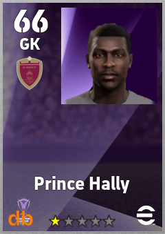 Prince Hally — GK, OVR 66, MAX 66