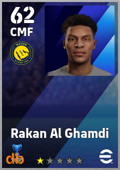 Rakan Al Ghamdi — CMF, OVR 62, MAX 62
