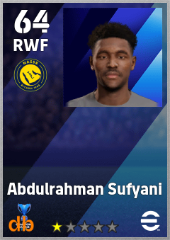 Abdulrahman Sufyani — RWF, OVR 64, MAX 64