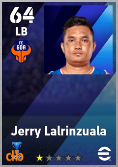 Jerry Lalrinzuala — LB, OVR 64, MAX 64