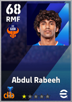 Abdul Rabeeh — RMF, OVR 68, MAX 68