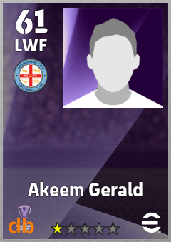 Akeem Gerald — LWF, OVR 61, MAX 61