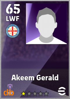 Akeem Gerald — LWF, OVR 65, MAX 65