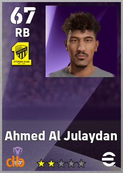 Ahmed Al Julaydan — RB, OVR 67, MAX 67