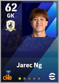 Jarec Ng — GK, OVR 62, MAX 62