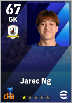 Jarec Ng — GK, OVR 67, MAX 67