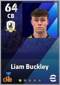 Liam Buckley — CB, OVR 64, MAX 64