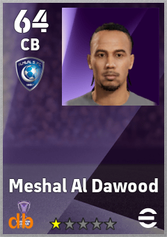 Meshal Al Dawood — CB, OVR 64, MAX 64