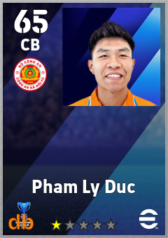 Pham Ly Duc — CB, OVR 65, MAX 65
