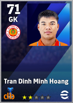 Tran Dinh Minh Hoang — GK, OVR 71, MAX 71