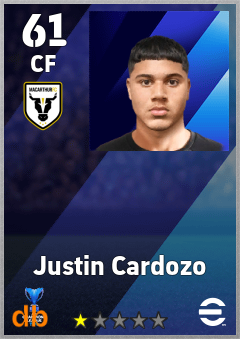 Justin Cardozo — CF, OVR 61, MAX 61
