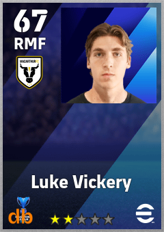 Luke Vickery — RMF, OVR 67, MAX 67