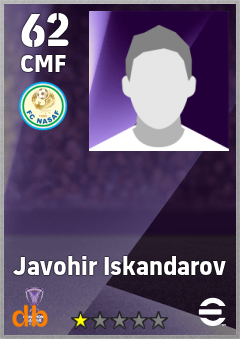 Javohir Iskandarov — CMF, OVR 62, MAX 62