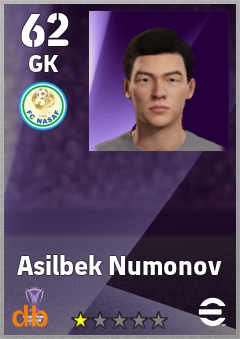 Asilbek Numonov — GK, OVR 62, MAX 62