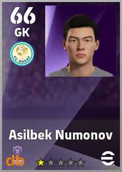 Asilbek Numonov — GK, OVR 66, MAX 66