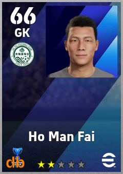 Ho Man Fai — GK, OVR 66, MAX 66