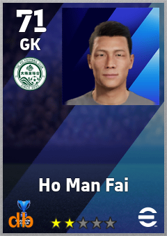 Ho Man Fai — GK, OVR 71, MAX 71