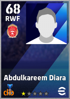 Abdulkareem Diara — RWF, OVR 68, MAX 68